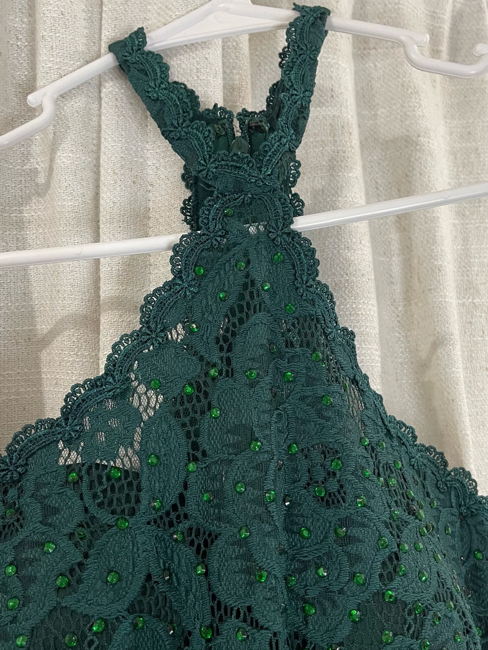 Betsy & Adam Deep Green Evening Dress - Picture 9 of 16